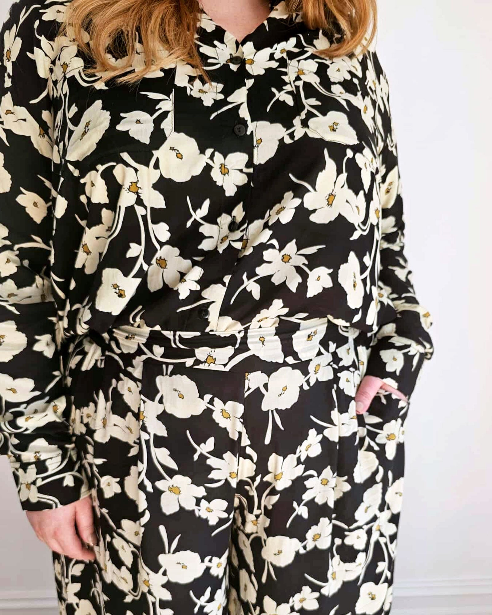 Palazzo Wide Leg Pants //Mono Floral