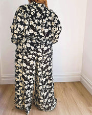 Palazzo Wide Leg Pants //Mono Floral
