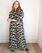 Palazzo Wide Leg Pants //Mono Floral