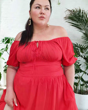 Helena Convertible Dress // Red