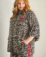 Suki Shirt // Leopard Print w Stripe