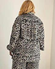 Suki Shirt // Leopard Print w Stripe