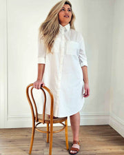 Boyfriend Shirt Dress // White