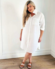 Boyfriend Shirt Dress // White