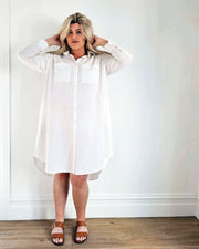 Boyfriend Shirt Dress // White