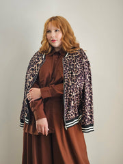 Leopard Print Sukajan Bomber with Snake Patch // Limited Edition Pre-Sale