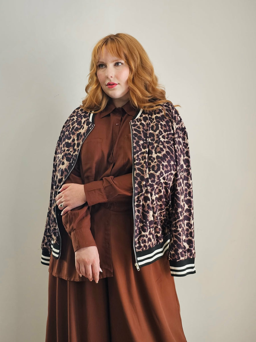 Leopard Print Sukajan Bomber with Snake Patch // Limited Edition Pre-Sale