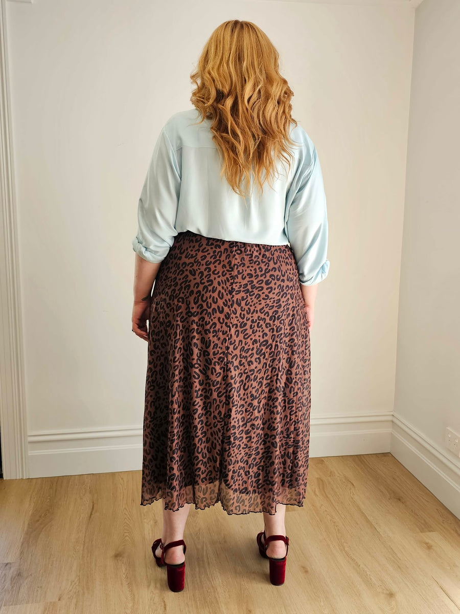 Mooku Mesh Skirt // Leopard Print
