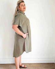 Girlfriend Shirt Dress // Olivine