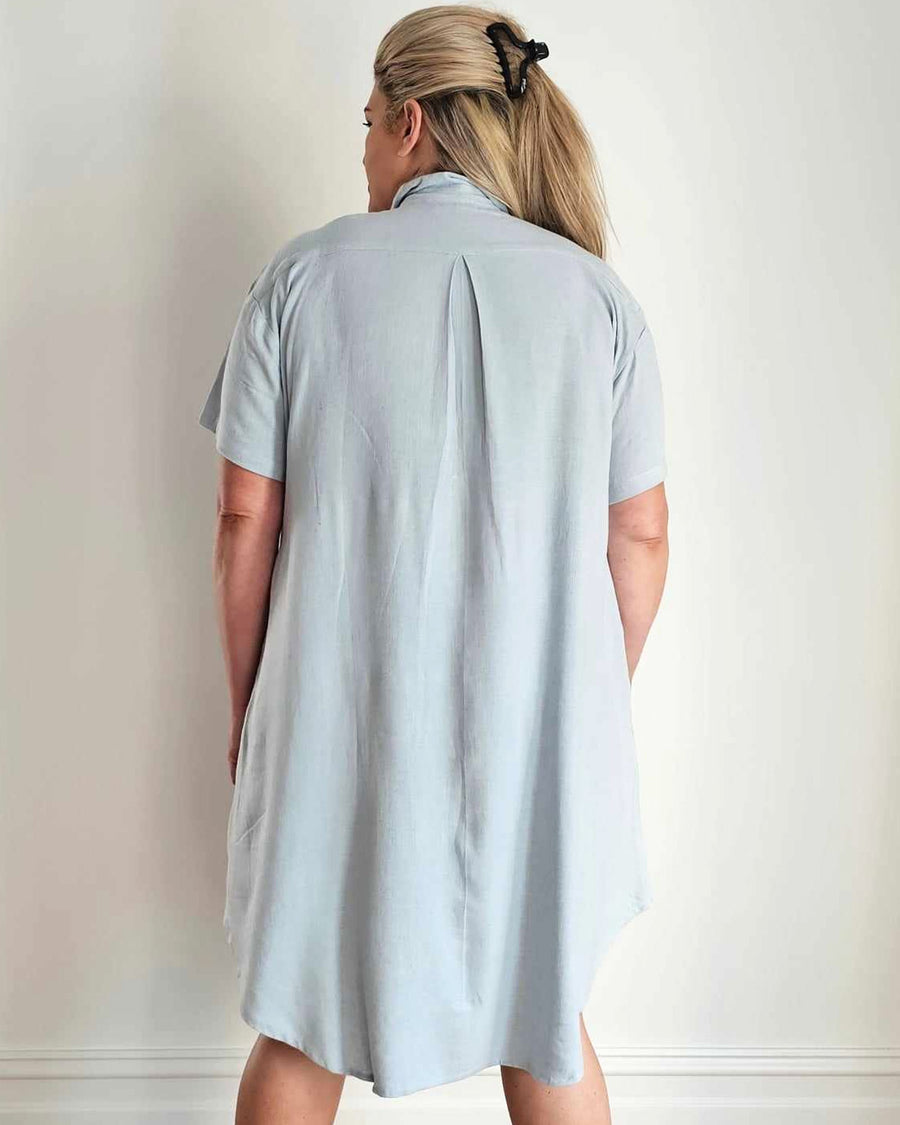 Girlfriend Shirt Dress // Sky Blue