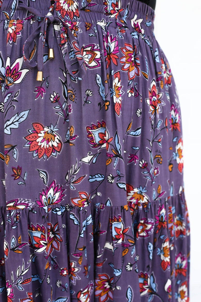 Delilah Full Maxi Skirt // Lilac Multi – Hope and Harvest