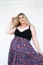 Delilah Full Maxi Skirt // Lilac Multi