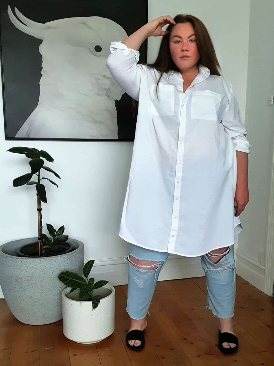 Boyfriend Shirt Dress // White