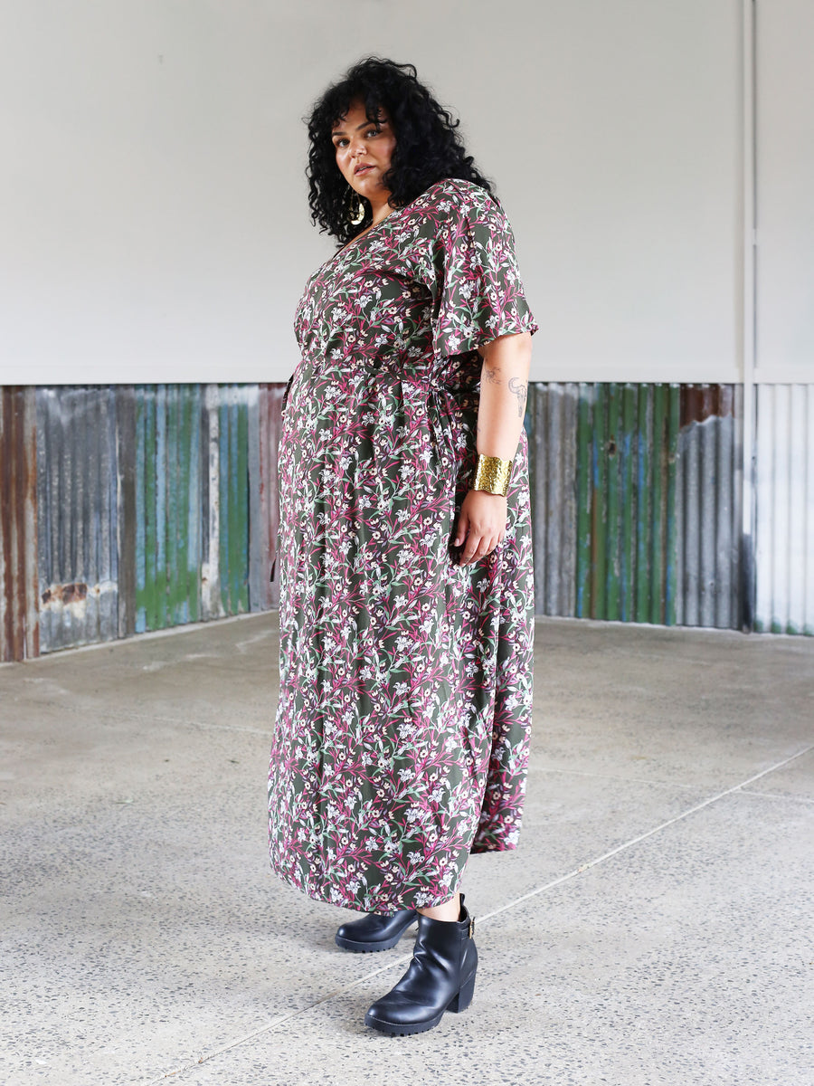 Hadley Maxi Wrap Dress //Rokewood Print