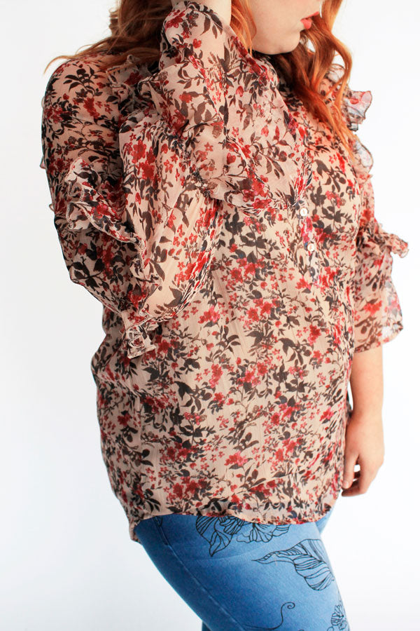 New Haven Top // Nude Floral