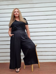 Palazzo Wide Leg Pants // Black