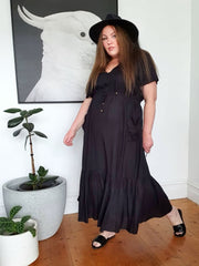Tropical Maxi Dress // Black