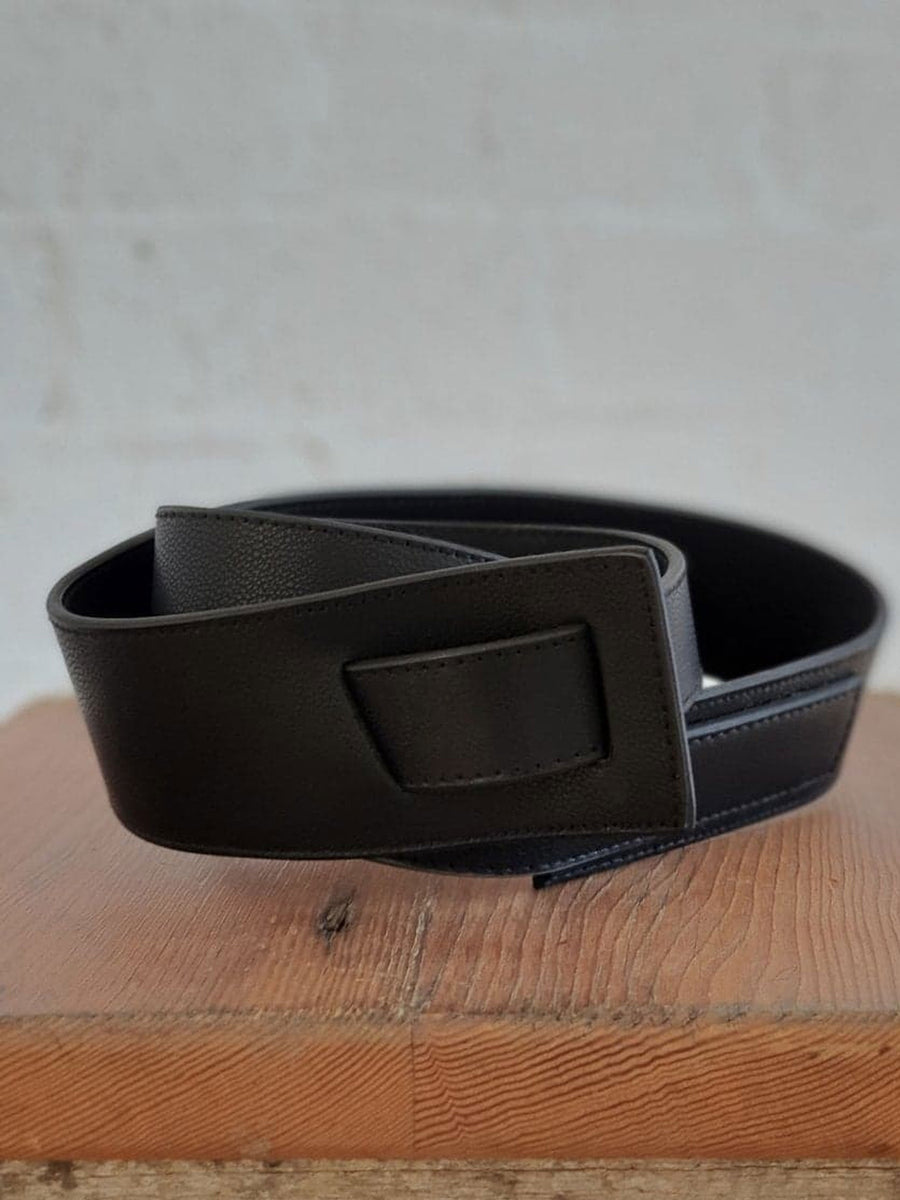 Tie Wrap Belt / Vegan Material- Black