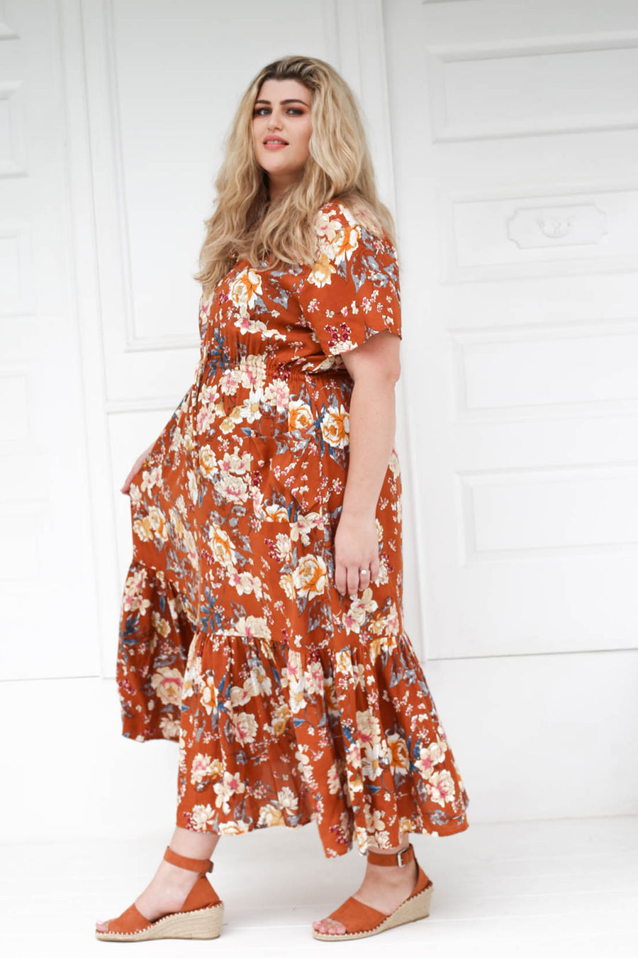 Tropical Maxi Dress // Cinnamon Floral